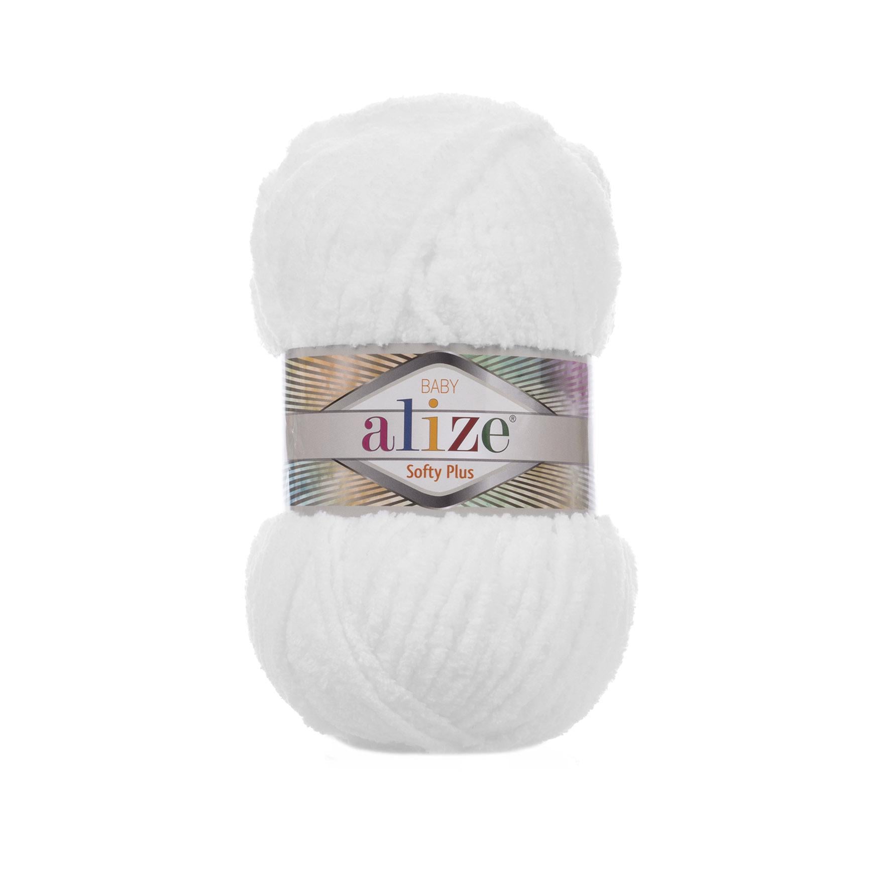 Пряжа Alize Softy Plus 55 белый (2648)