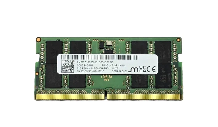 Оперативна пам'ять Micron 32GB SO-DIMM DDR5 5600MHz (MTC16C2085S1SC56BD1NC)