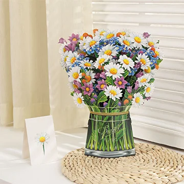 Открытка сюрприз с объемными цветами Ромашки (AN00595-1) - фото 4