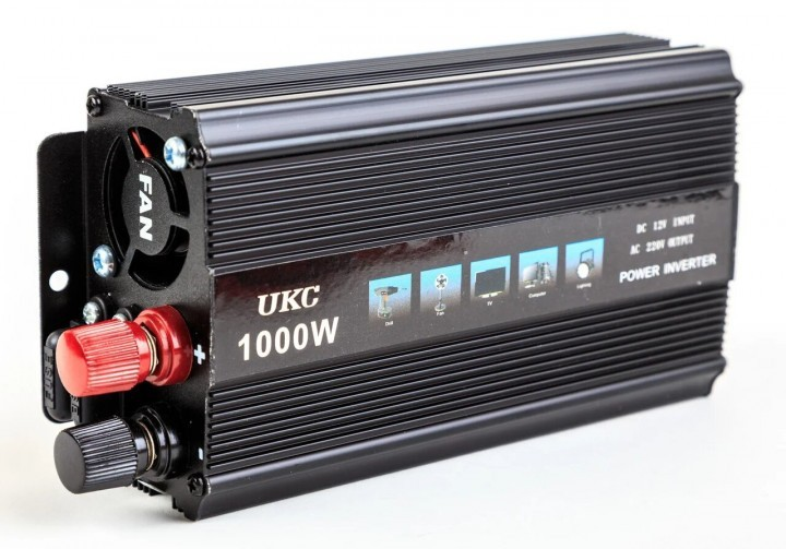 Автомобільний інвертор перетворювач напруги 1000W SSK AC/DC 24 V Чорний - фото 2