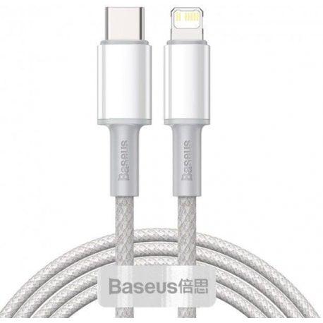 Кабель BASEUS High Density Braided Type-C to Lightning PD 20W 1 м White (CATLGD-02)