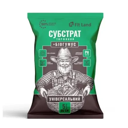 Торф'яний субстрат із біогумусом Fit Land 5 л