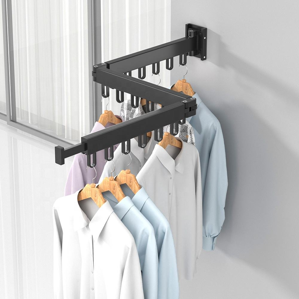 Вешалка-сушилка настенная LS-7828 раскладная 101x23х10х6,5 см Black (784780575) - фото 3