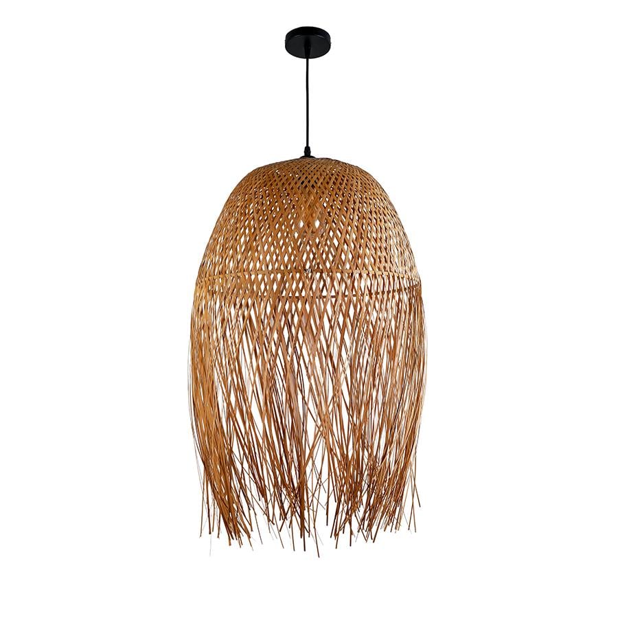 Світильник підвісний декоративний Levistella 909XL02 400 лоза абажур коричневий Чорний 