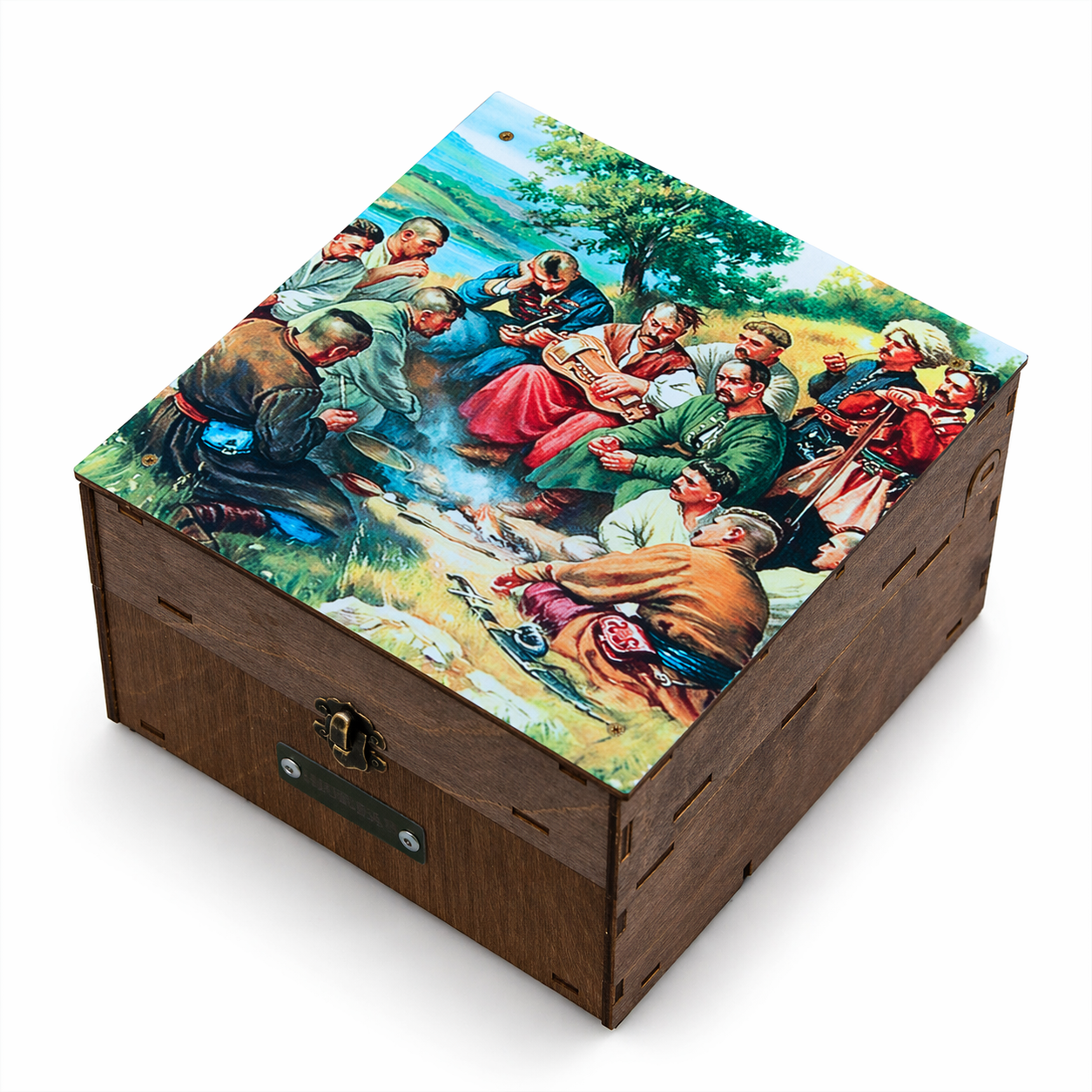 Наливатор алкогольный для напитков на 4 рюмки с гравировкой УФ печать козаки (SP00674)