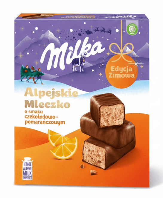 Конфеты птичье молоко Milka Alpine Milk Chocolate Orange 330 г (2838593055)