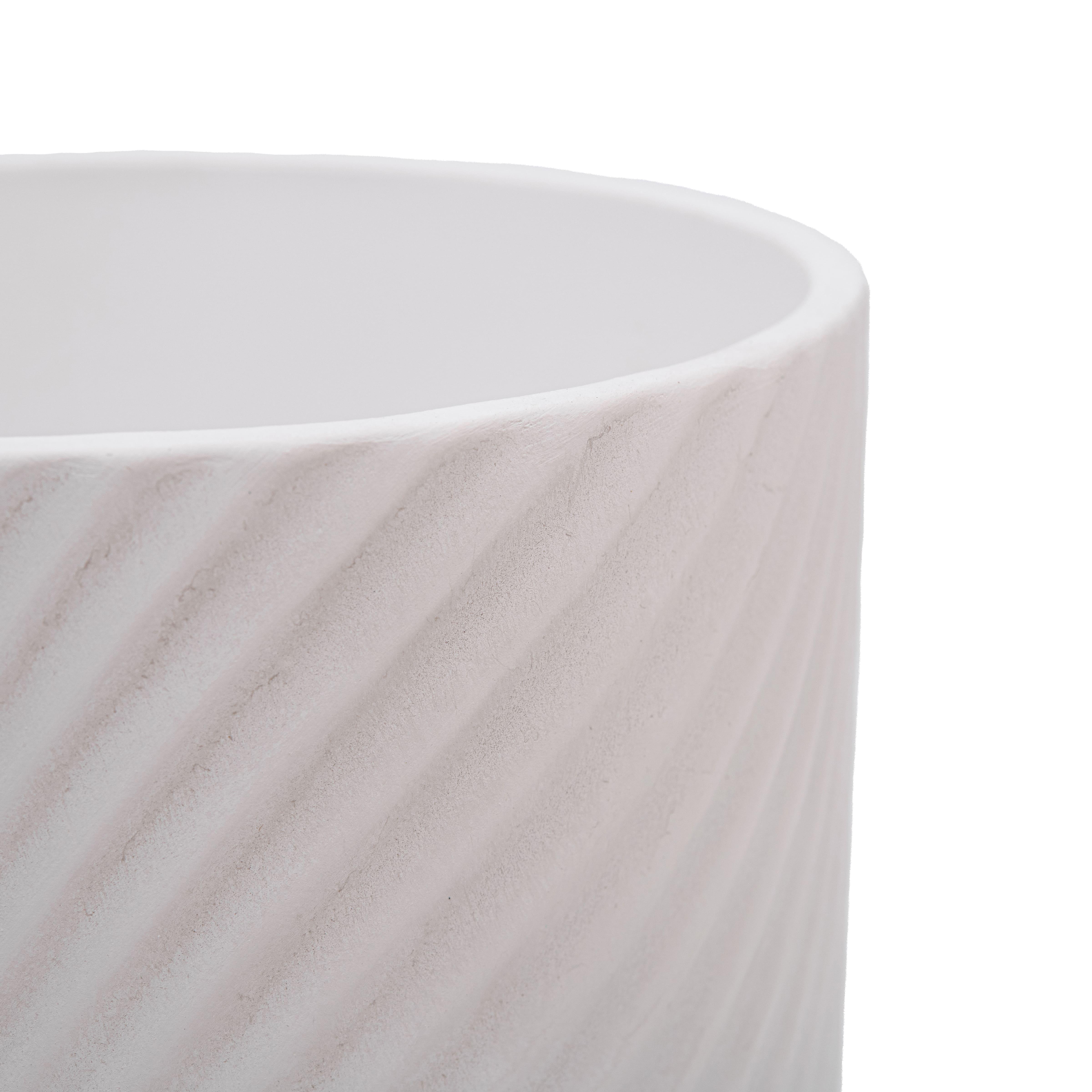 Кашпо для квітів керамічне elemi Листок круглий 1,3 л Білий (УТ-00094978) - фото 3