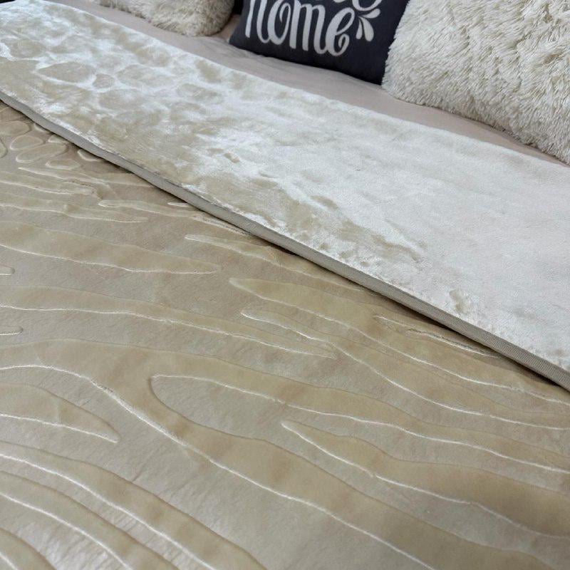 Покрывало на кровать акриловое 200x230 см Молочный (28857540) - фото 4