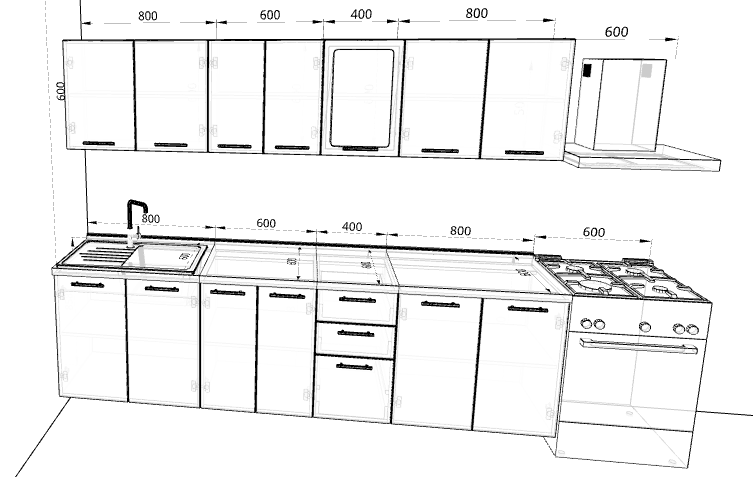 Кухня серии Comfort 2,6 м Дуб сонома (8086576) - фото 6 Кухня серии Comfort 2,6 м Дуб сонома (8086576) - фото 6