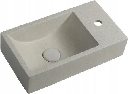 Умивальник Sapho Crest R Z Korkiem 40х22 см Бежевий/Граніт (AR413)