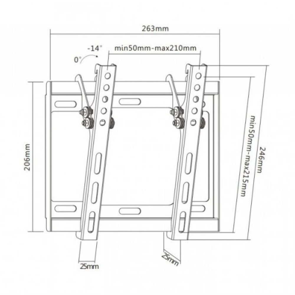 Кріплення для телевізора UniBracket BZ01-21 настінне 23"-42" навантаження 35 кг Чорний (585692) - фото 4