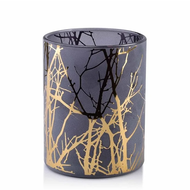 Подсвечник стеклянный Flora Odette Gold 15 см (35211)
