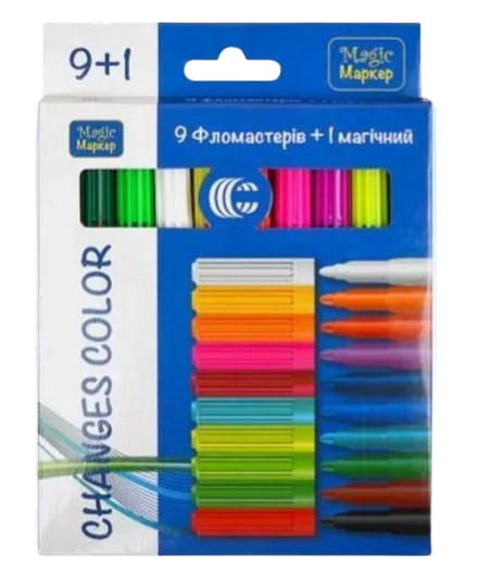 Фломастер Магічні 9+1 509-9+1 10 кольорів (RLT14721)