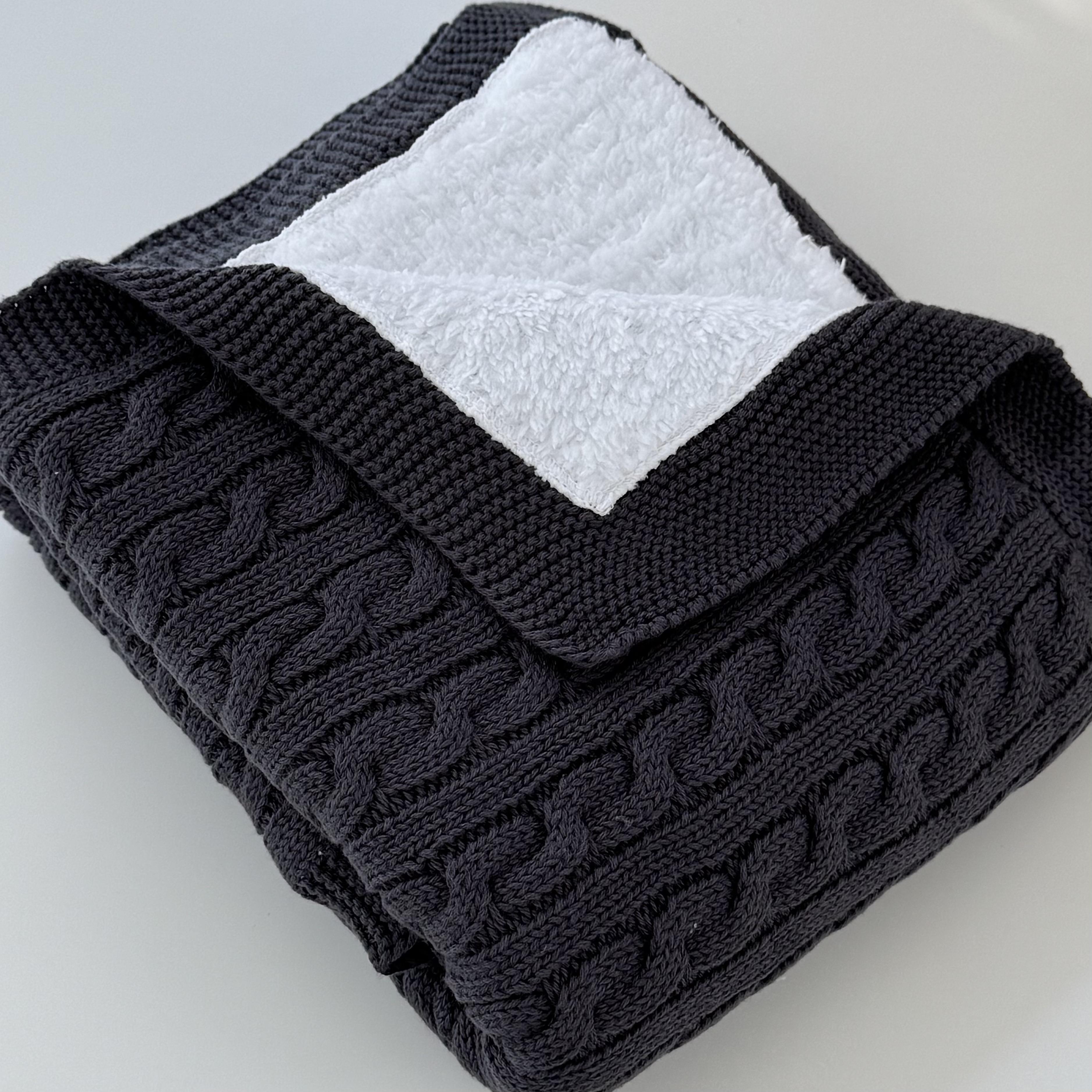 Плед вязанный утепленный Баловень Dark Gray