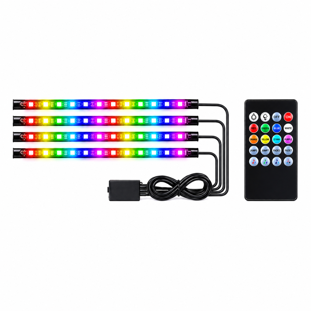 Подсветка для мотоцикла RGB LED 4PCS с пультом IP67