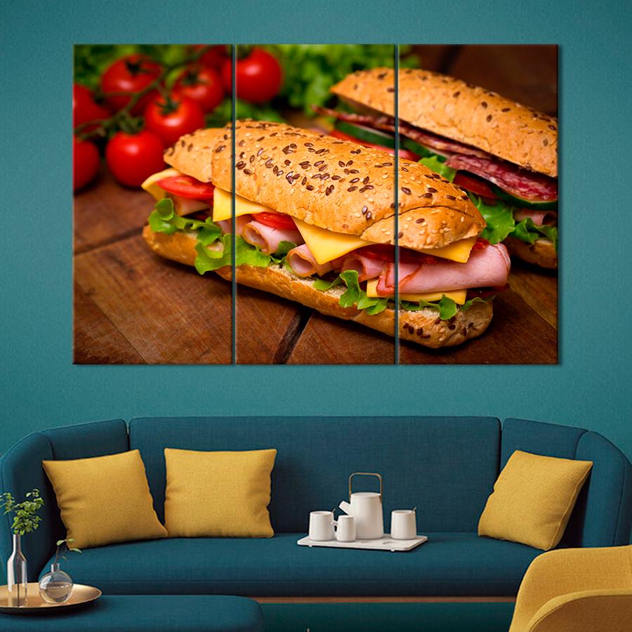 Настенний декор Сэндвич с ветчиной и сыром 156x100 см (A499-3)