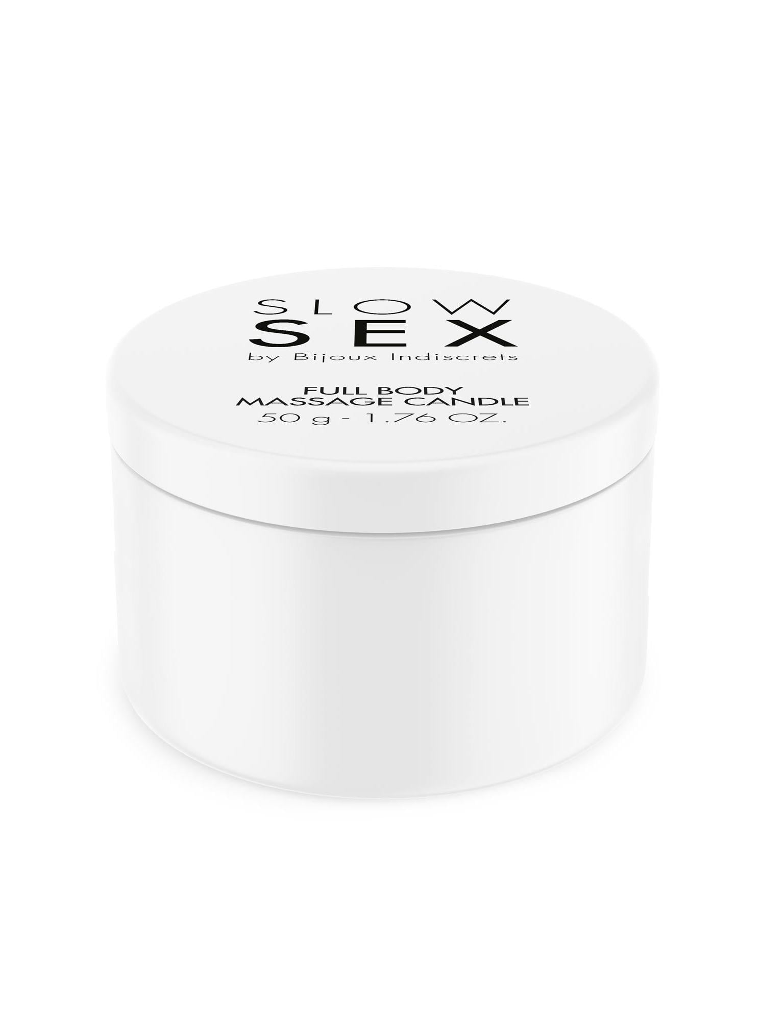 Свеча массажная с маслами ароматная Bijoux Indiscrets Massage Candle Slow Sex 50 г
