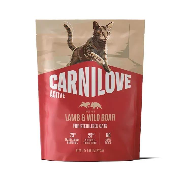 Корм сухий Carnilove Active Lamb & Wild Boar Sterilised для стерилізованих кішок ягня та дикий кабан 400 г (173703)