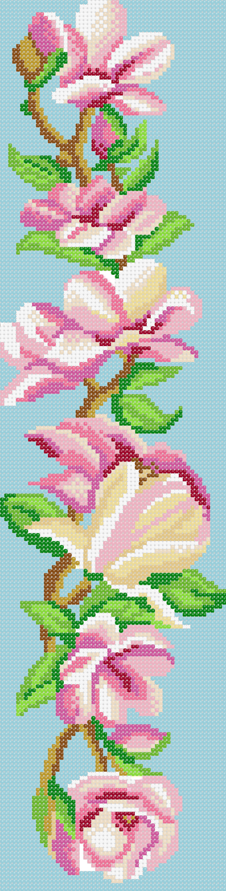 Схема для вышивки бисером Ветка магнолии Сб-697 (1359642650)