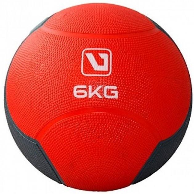 Медбол Medicine Ball LS3006F-6 6 кг-241 мм Червоний/Чорний