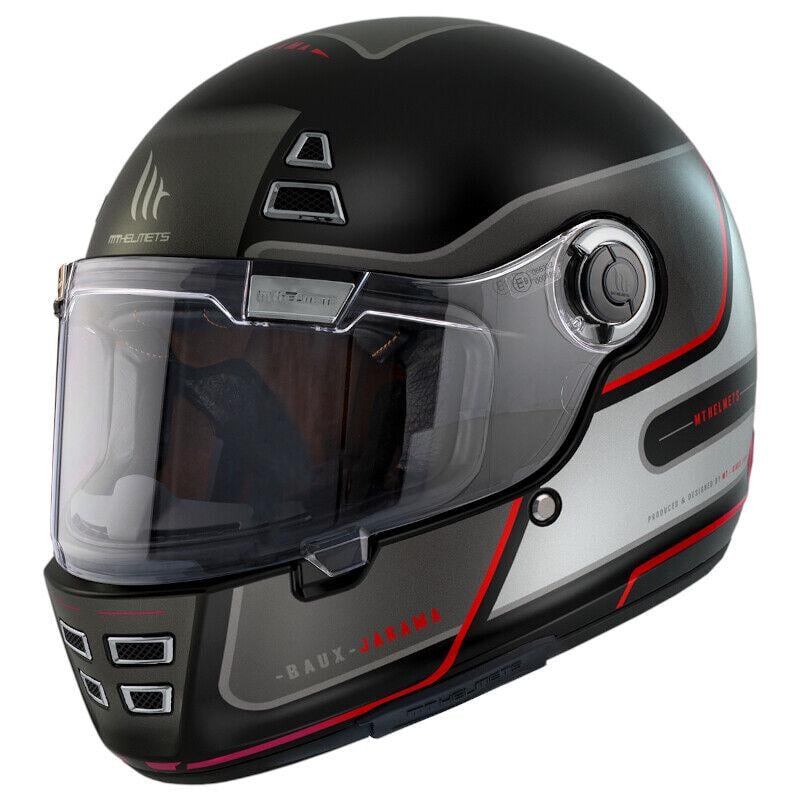 Мотошолом MT HELMETS Jarama Baux E15 XL Matt Fluor Red (25109)