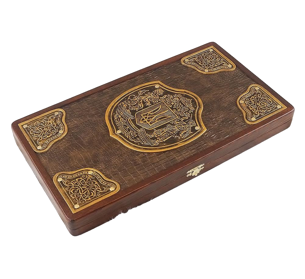 Нарды средние Трезуб золотой 520х570 мм (31172)