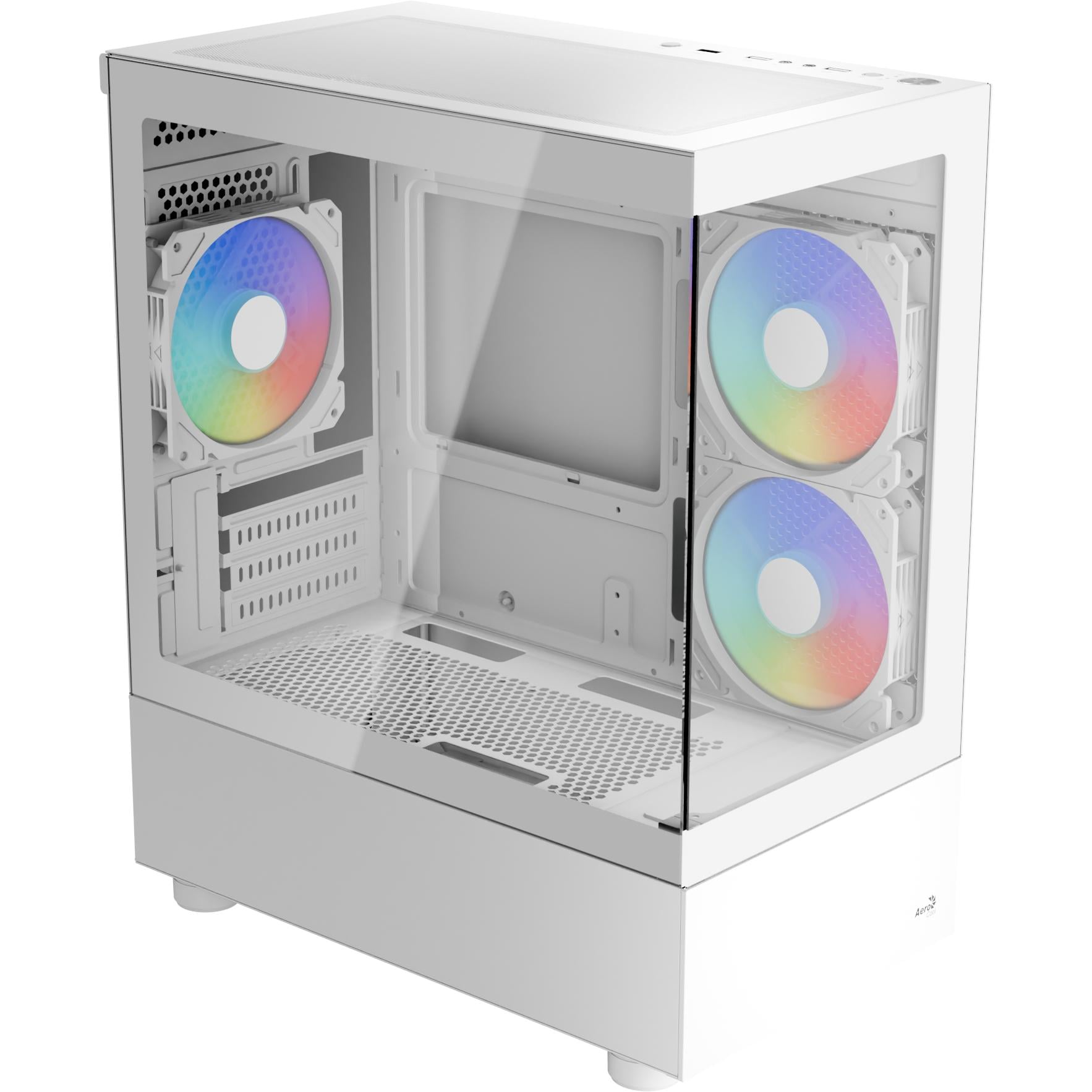 Корпус для ПК AeroCool Viewport Mini-G-WT-v2 Mini-Tower no PSU MicroATX/Mini-ITX ARGB White (ACCM-ES09133.21)