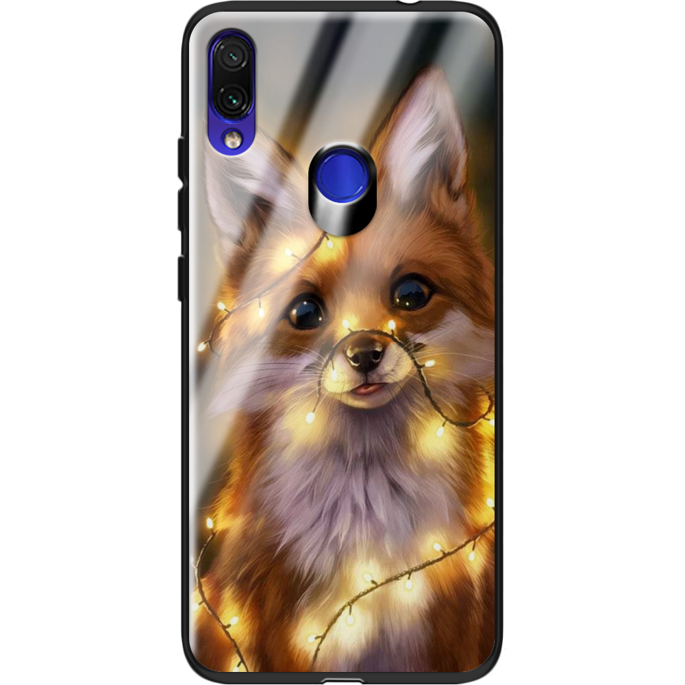 Чохол Boxface Xiaomi Redmi Note 7 Різдвяна Лисичка Чорний силікон зі склом (36202-up2399-37748)