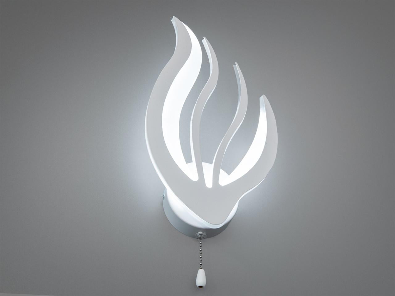 Бра светодиодная 2527/1WH 16 Вт акриловая с цепочкой Белый (2972560182)