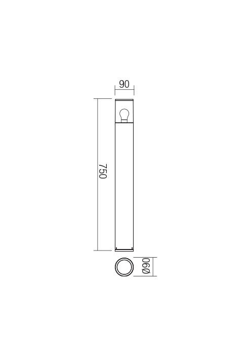 Стовпчик Redo Fred St E27 1X Max 20 W Ip54 Dg 5.1.2 (90116) - фото 2