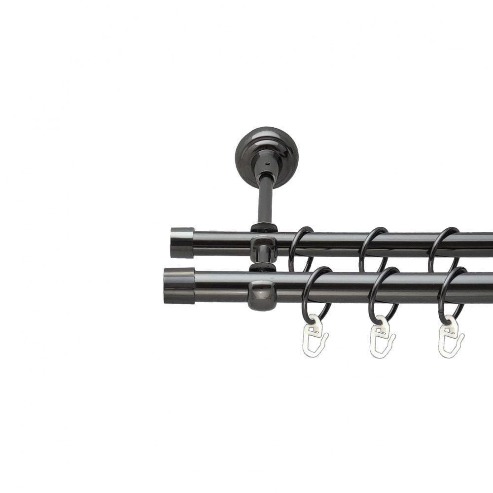 Карниз Orvit Заглушка двухрядный гладкий 19/16 мм 240 см Оникс (00-00014859)