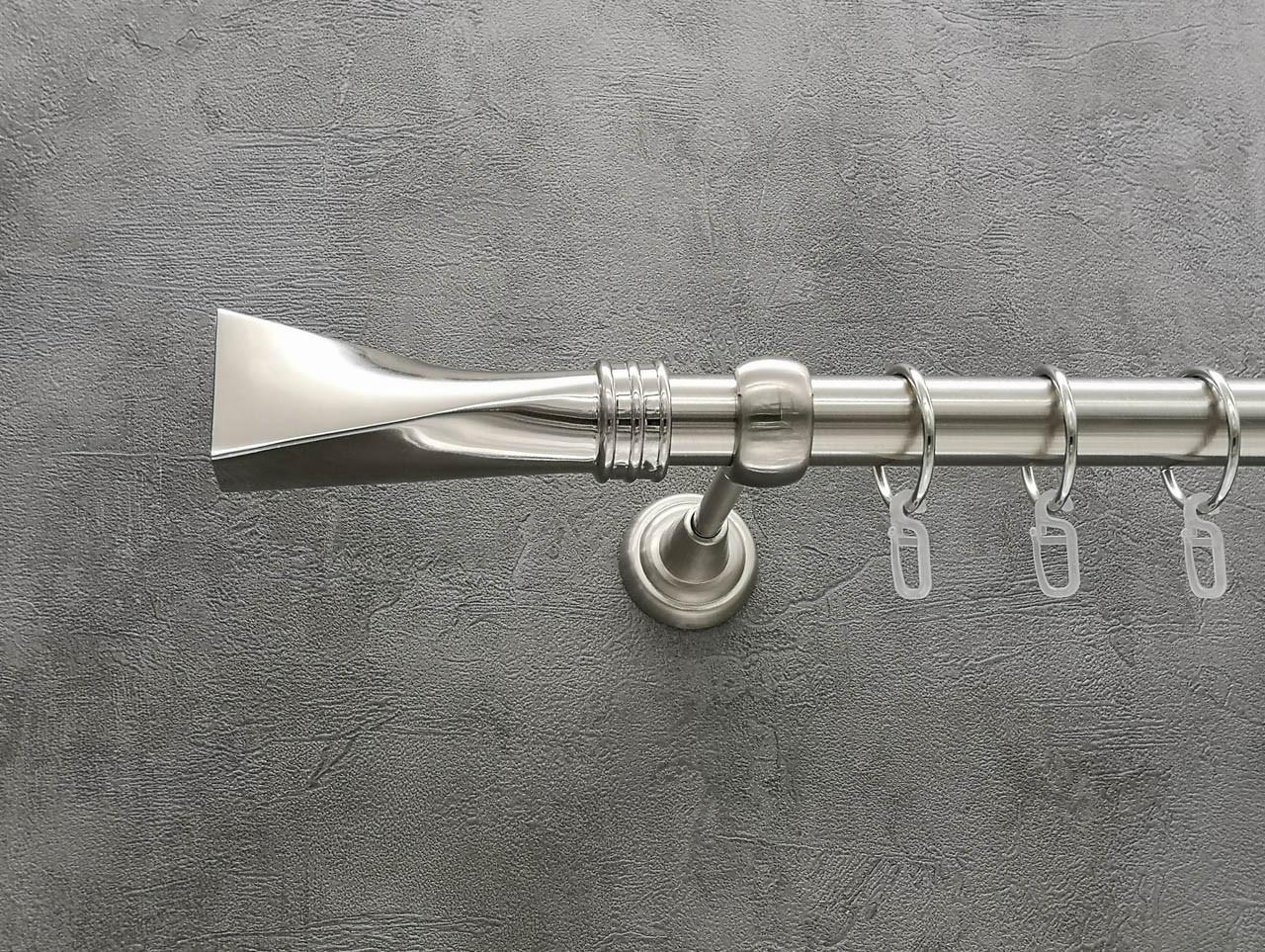 Карниз Quadrum Свинг гладкая штанга одинарный открытый 25 мм 240 см Сталь (46977052)