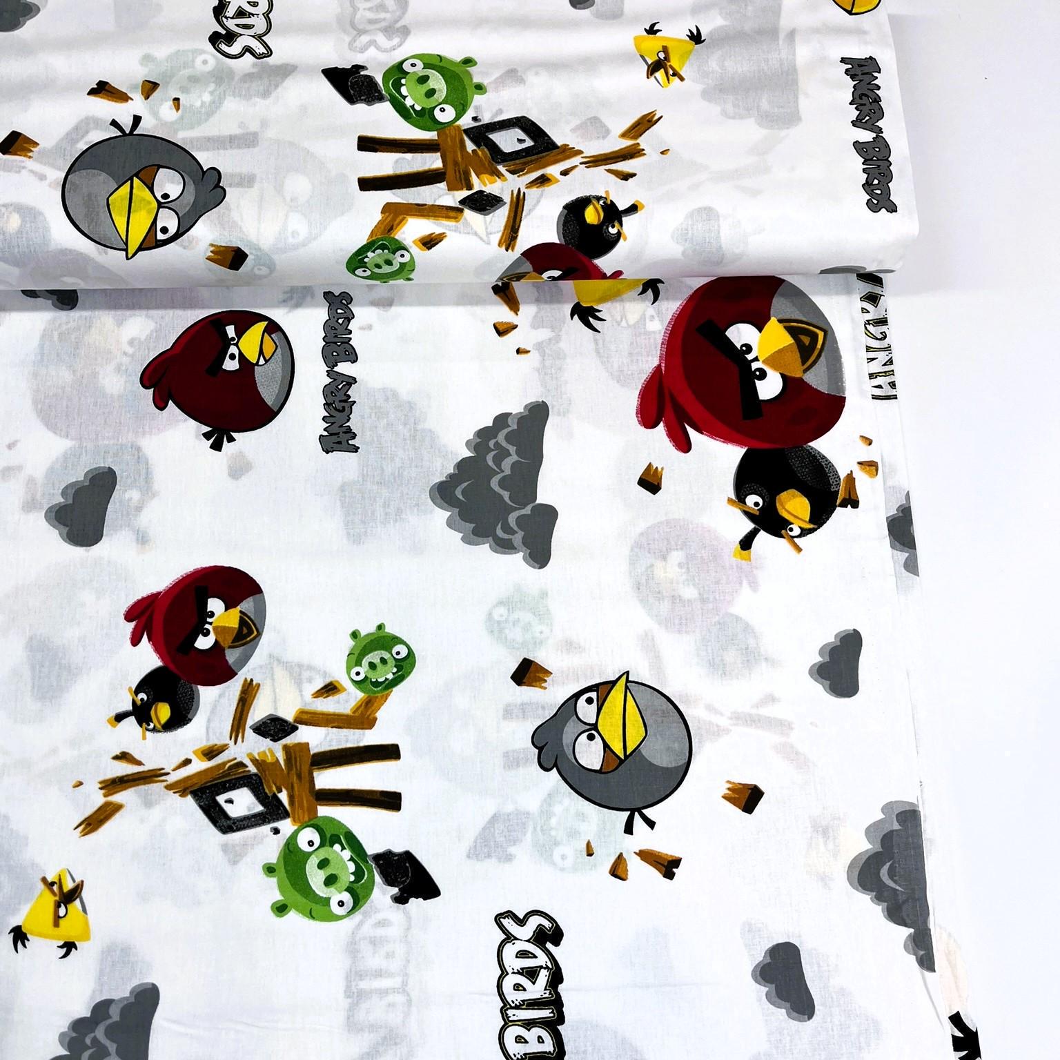 Ткань для постельного белья ранфорс Angry Birds 240 см (12151A/2 00762)