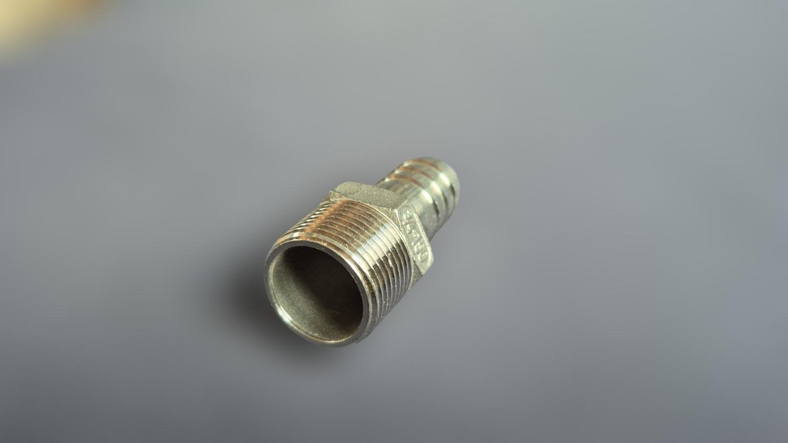 Штуцер шланговий різьбовий DN20 AISI304 BSPP ялинка н/ж сталь ЗР 20 мм 3/4" (29203028) - фото 13