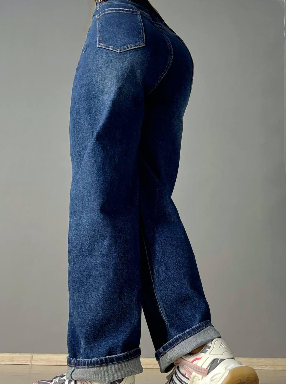 Джинси жіночі Ladyn 845 MOM skater талія на резинці батал великі розміри р. 31 Синій (5188) - фото 4 Джинси жіночі Ladyn 845 MOM skater талія на резинці батал великі розміри р. 31 Синій (5188) - фото 4