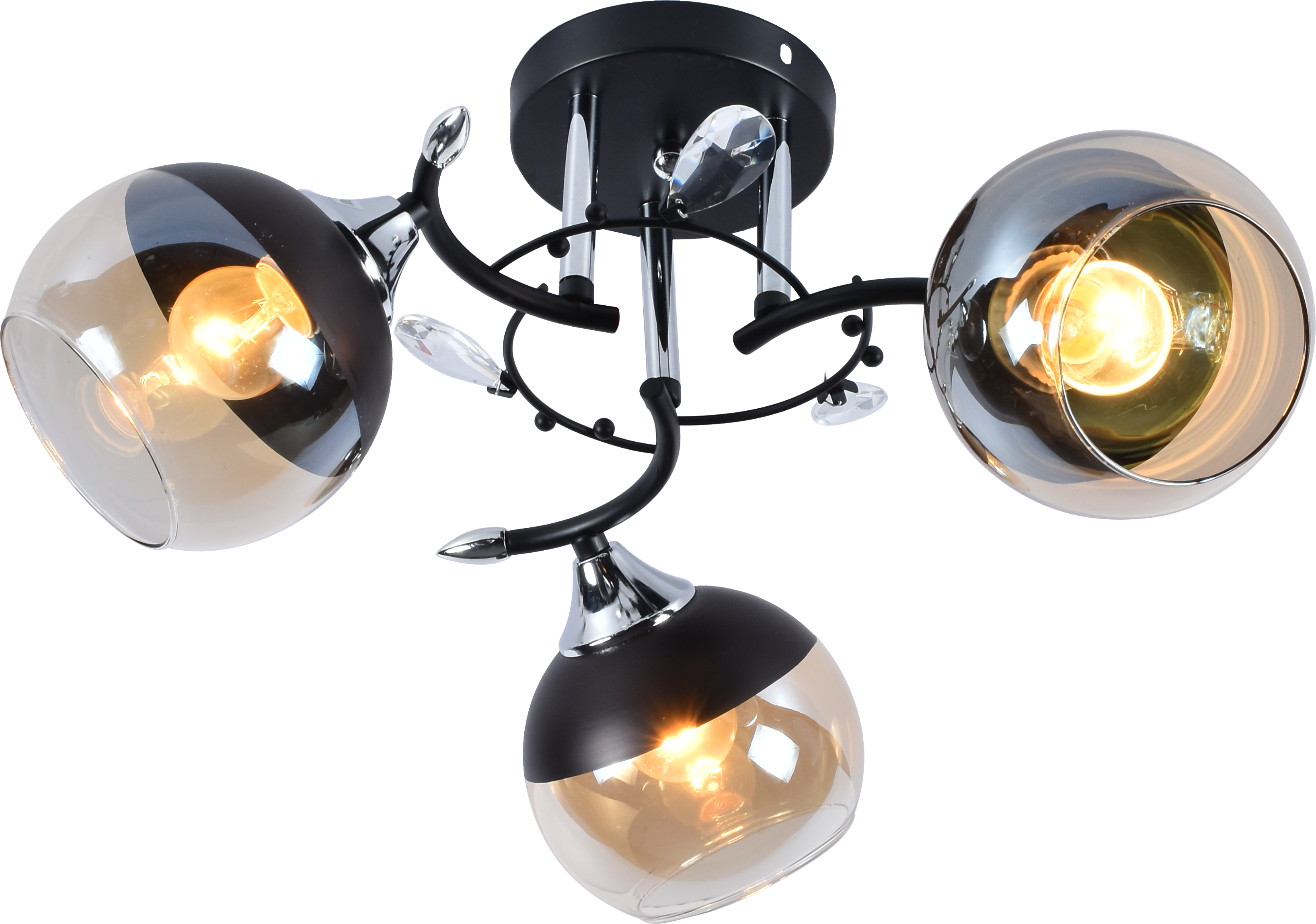 Люстра декоративная Valeso V MH32160/3 на 3 плафона Black/Chrome (000036261)