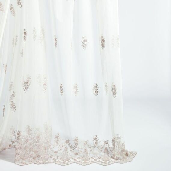 Тюль фатин IDEIA Бейл V-05 3,0 м c вышивкой Пудра (2200004164731)