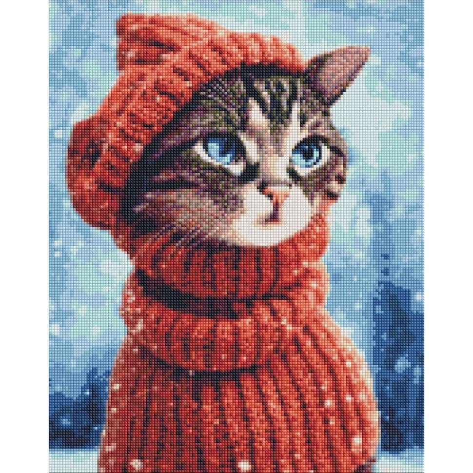 Алмазная мозаика Ideyka Удивительная кошечка 40x50 см (AMO7350)