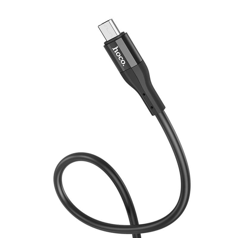 Кабель Hoco Micro USB Creator silicone charging data cablex72 1 м Черный - фото 3 Кабель Hoco Micro USB Creator silicone charging data cablex72 1 м Черный - фото 3