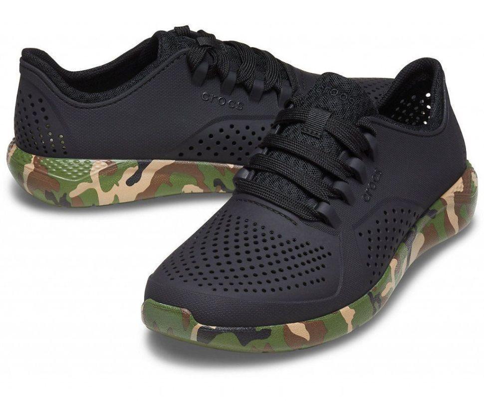 Кросівки чоловічі Crocs LiteRide Printed Camo Pacer р. 39-40 Чорний (5238)
