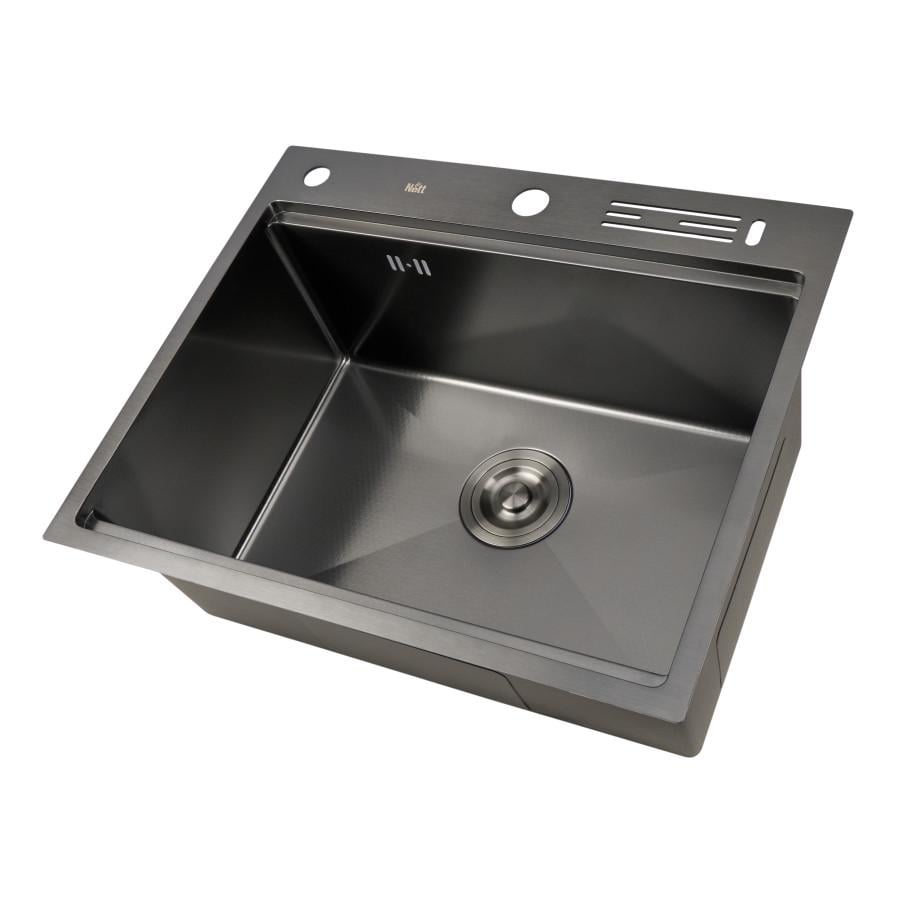 Мойка для кухни интегрированная Nett NBS-5747 Decor Honeycomb нержавеющая сталь 1 мм Черный (NET-044420) Мойка для кухни интегрированная Nett NBS-5747 Decor Honeycomb нержавеющая сталь 1 мм Черный (NET-044420)