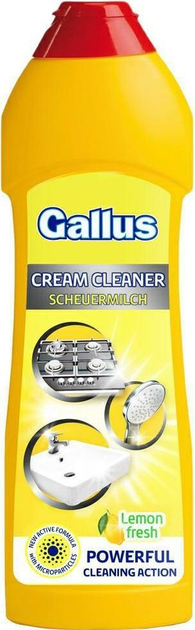 Молочко з мікрочастинками для чищення з ароматом лимону Gallus Cream Cleaner Lemon Fresh 700 мл - фото 1 Молочко з мікрочастинками для чищення з ароматом лимону Gallus Cream Cleaner Lemon Fresh 700 мл - фото 1