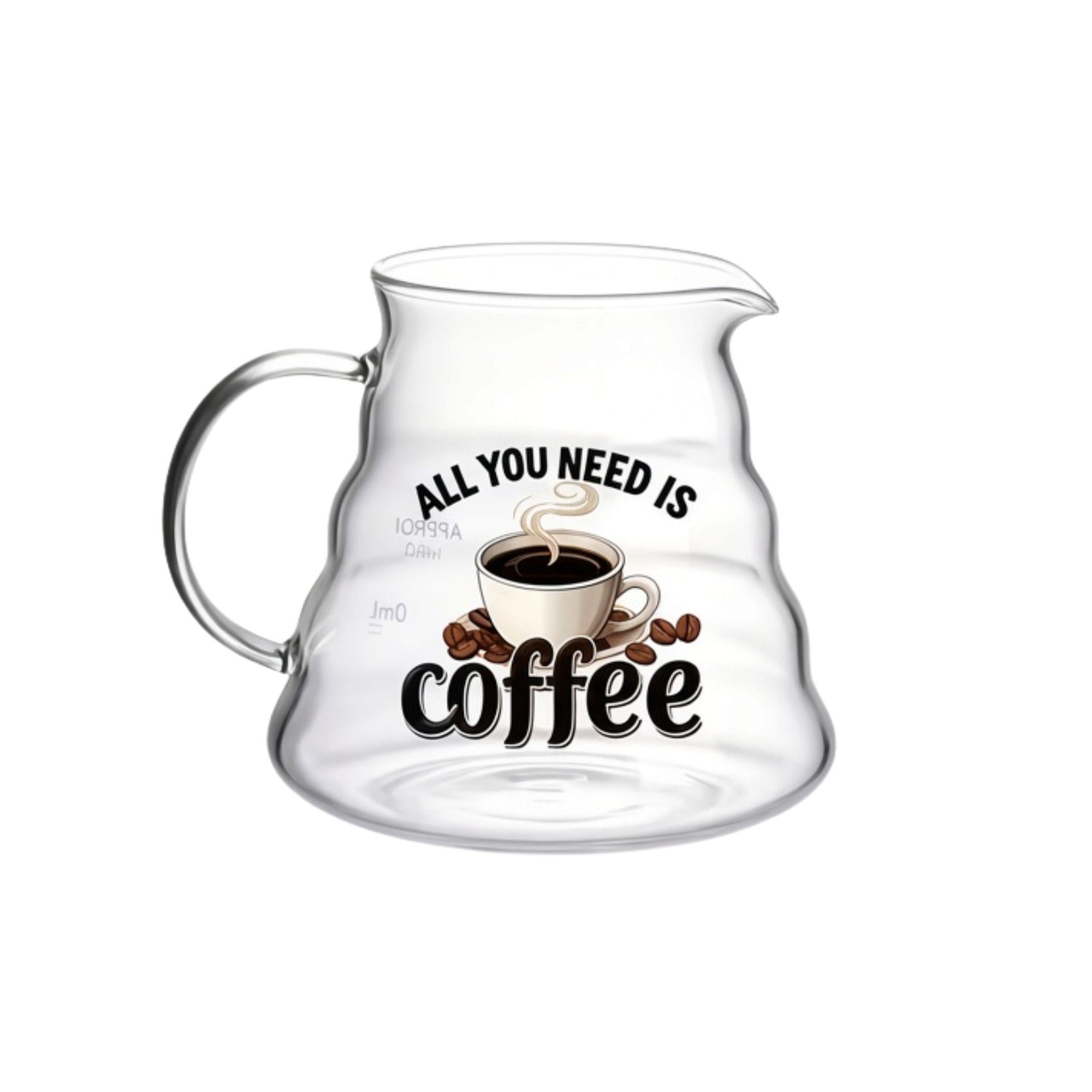 Сервер для кофе и пуровера All You Need Is Coffee стеклянный 600 мл (37657409)