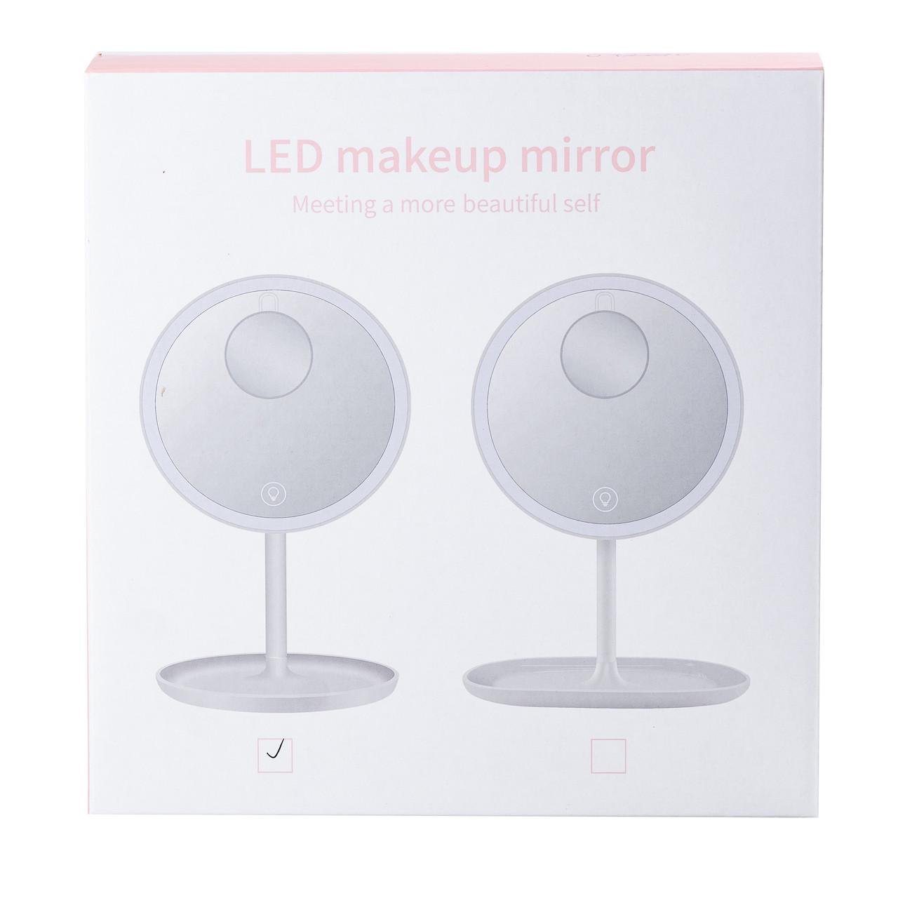 Дзеркало для макіяжу зі збільшенням і підсвічуванням Рожевий (3943) - фото 7 Дзеркало для макіяжу зі збільшенням і підсвічуванням Рожевий (3943) - фото 7