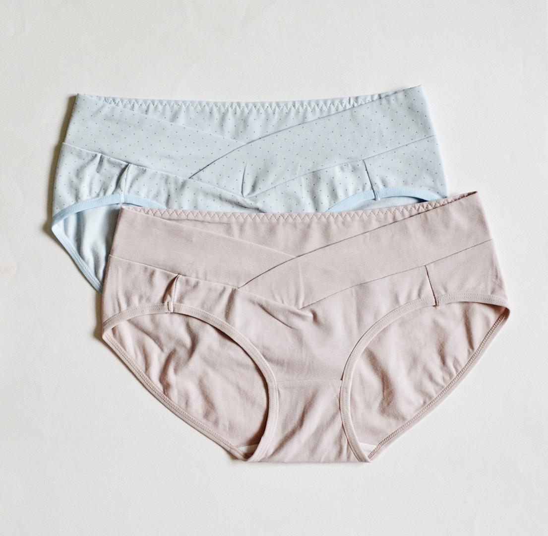 Набор трусиков для беременных р. L 2 шт Голубой/Бежевый (002-001008L)