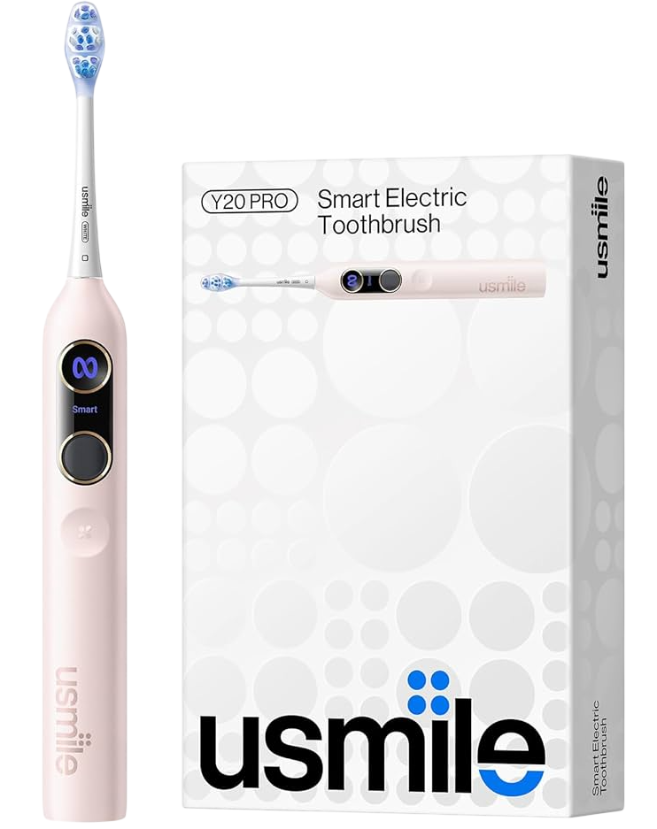 Зубная щетка электрическая usmile Y20 PRO AI Smart 4 режима 90 дней работы Розовый (2896237186)
