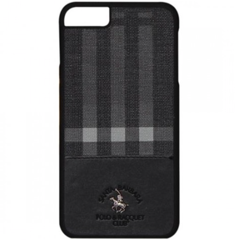 Кожанный чехол накладка SBPRC Polo Apple Plaide for iPhone 7/8 Plus, Midnight Black