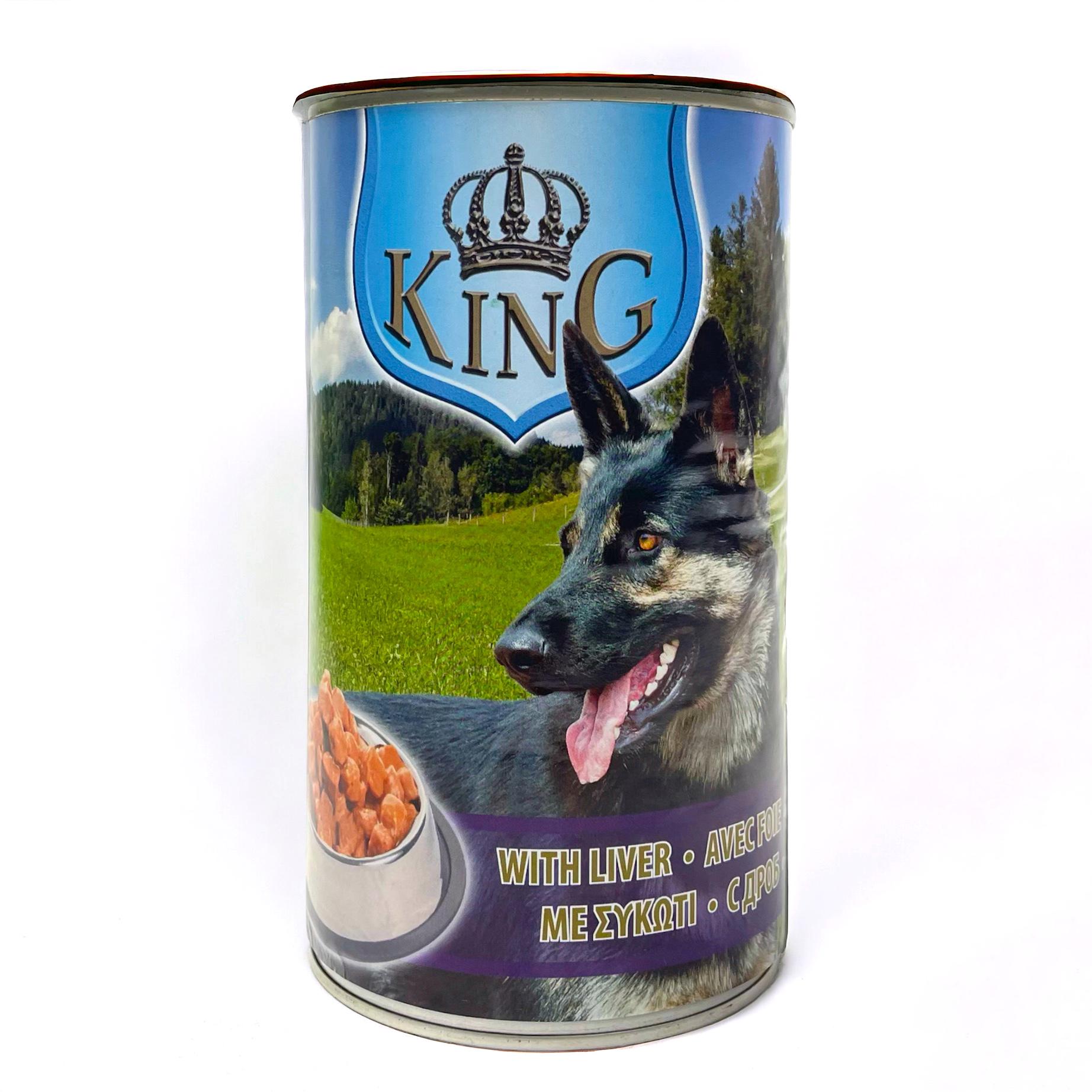 Консерва King Dog печень для взрослых собак 1240 г