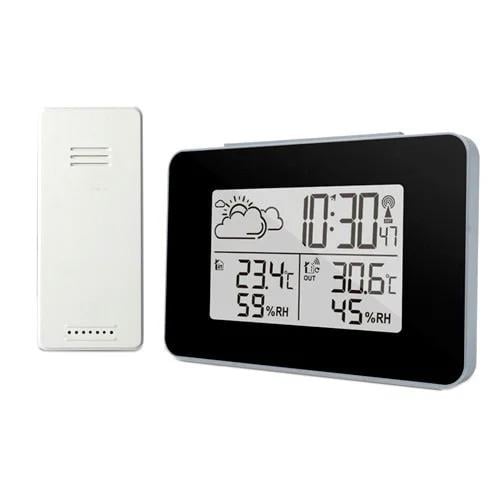 Метеостанція бездротова FJ3364 з виносним датчиком температура/вологість РК 3,7" Black (358002)