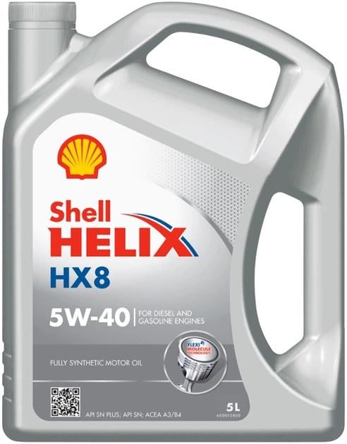 Моторна олива SHELL Helix HX8 A3/B4/C3 SN/CF 5W-40 5 л (550054676)
